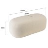 LEOPOLD - Bank van beige fijne bouclé stof LEOPOLD